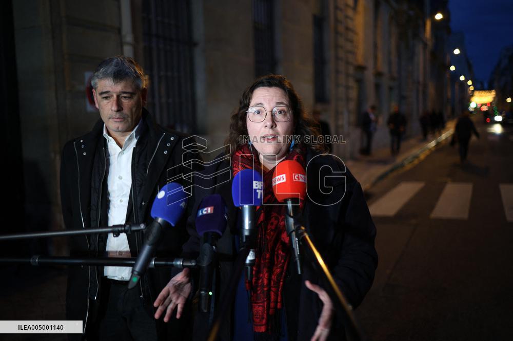 Ecologist and Social Party Members Meet With Prime Minister - Paris