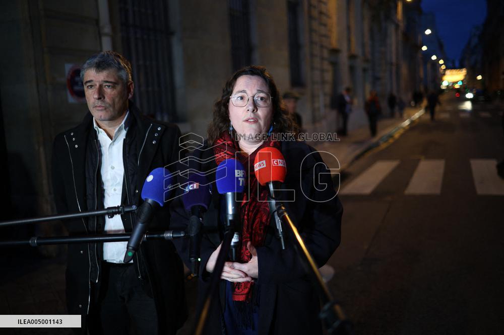 Ecologist and Social Party Members Meet With Prime Minister - Paris