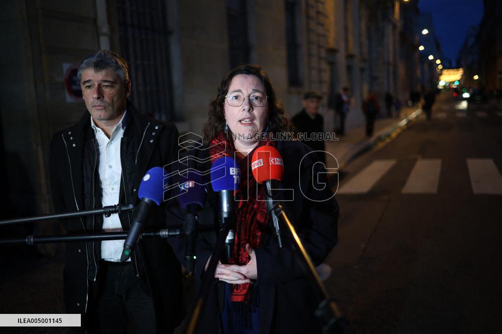 Ecologist and Social Party Members Meet With Prime Minister - Paris