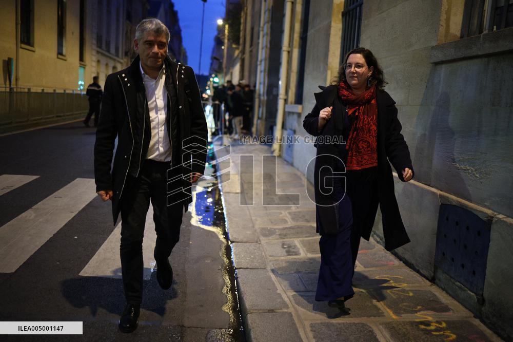 Ecologist and Social Party Members Meet With Prime Minister - Paris