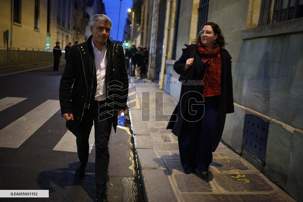 Ecologist and Social Party Members Meet With Prime Minister - Paris