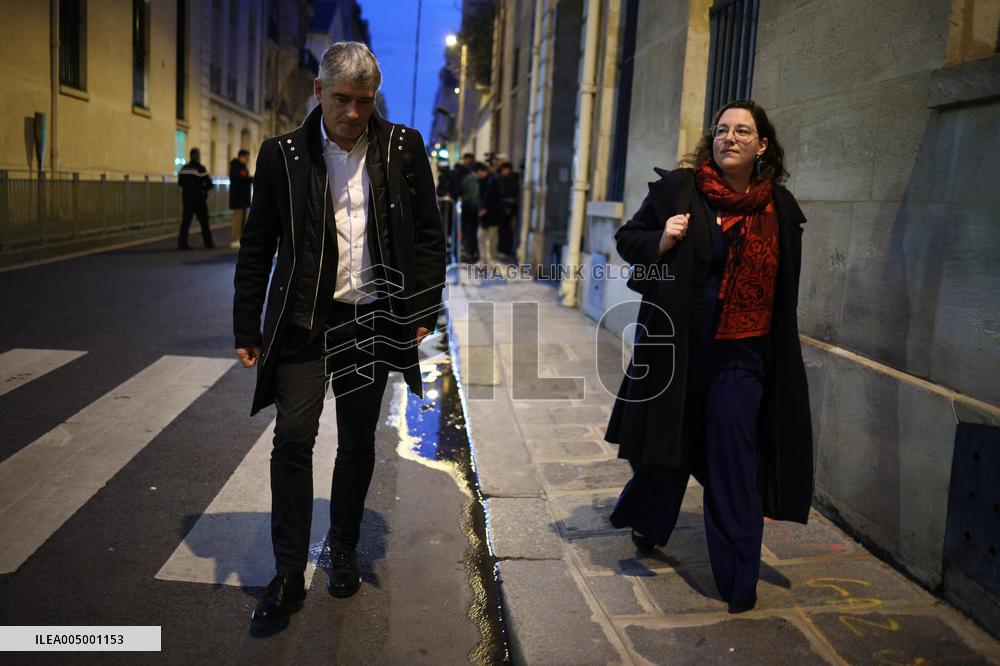 Ecologist and Social Party Members Meet With Prime Minister - Paris