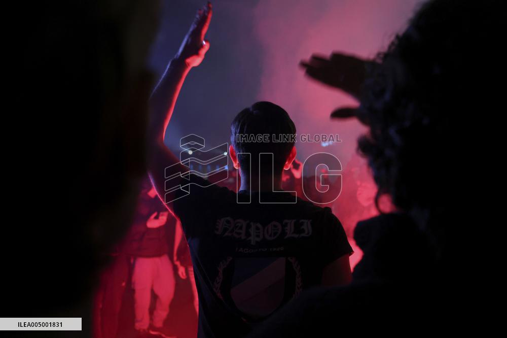 Napoli Fans Celebrate Supercoppa Italiana Victory In Napoli - Italy