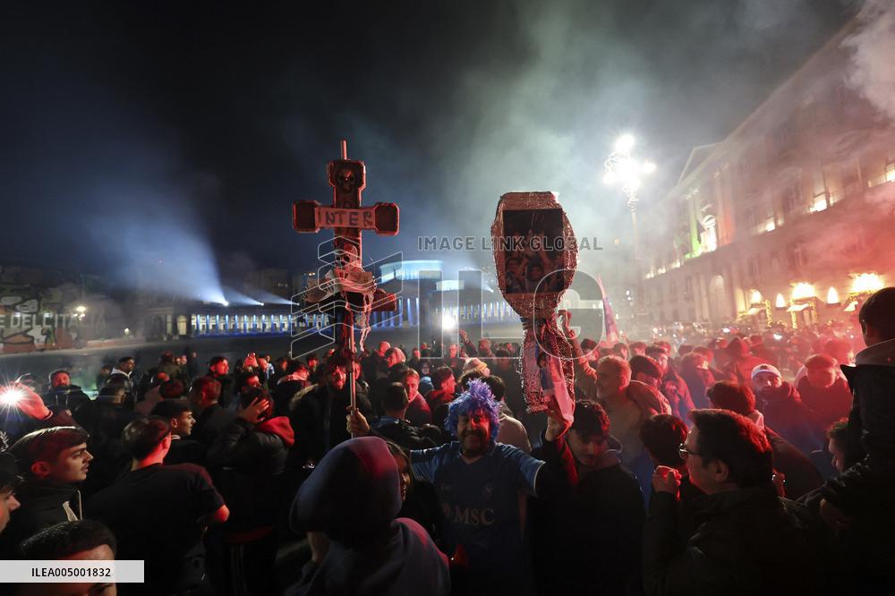 Napoli Fans Celebrate Supercoppa Italiana Victory In Napoli - Italy