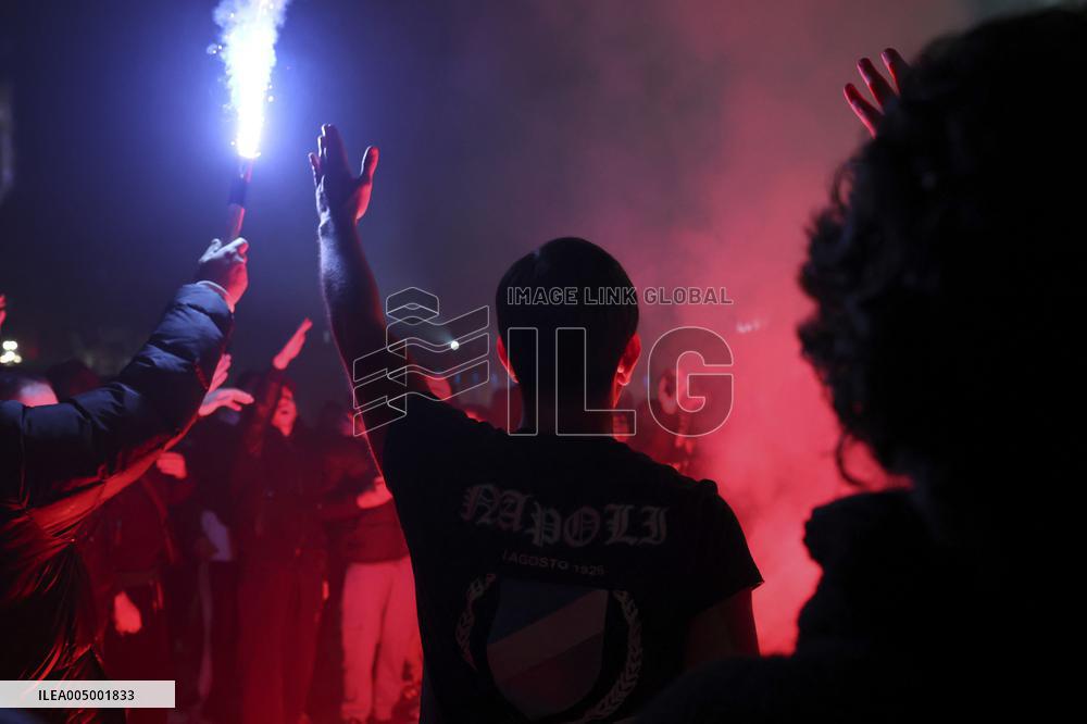 Napoli Fans Celebrate Supercoppa Italiana Victory In Napoli - Italy