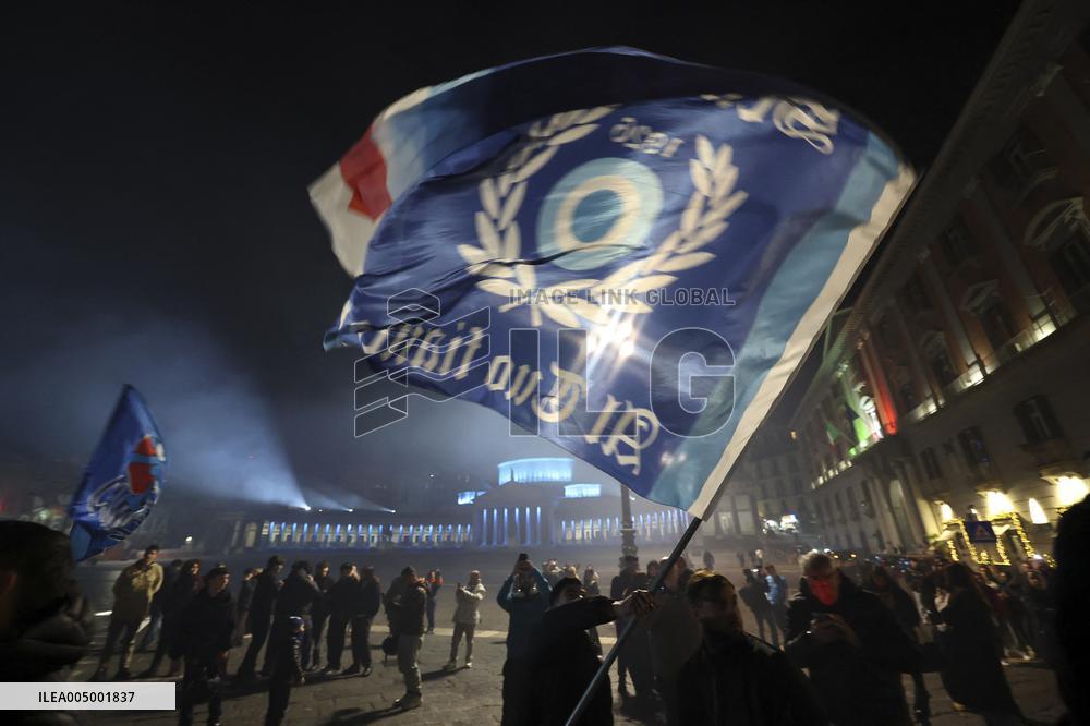Napoli Fans Celebrate Supercoppa Italiana Victory In Napoli - Italy