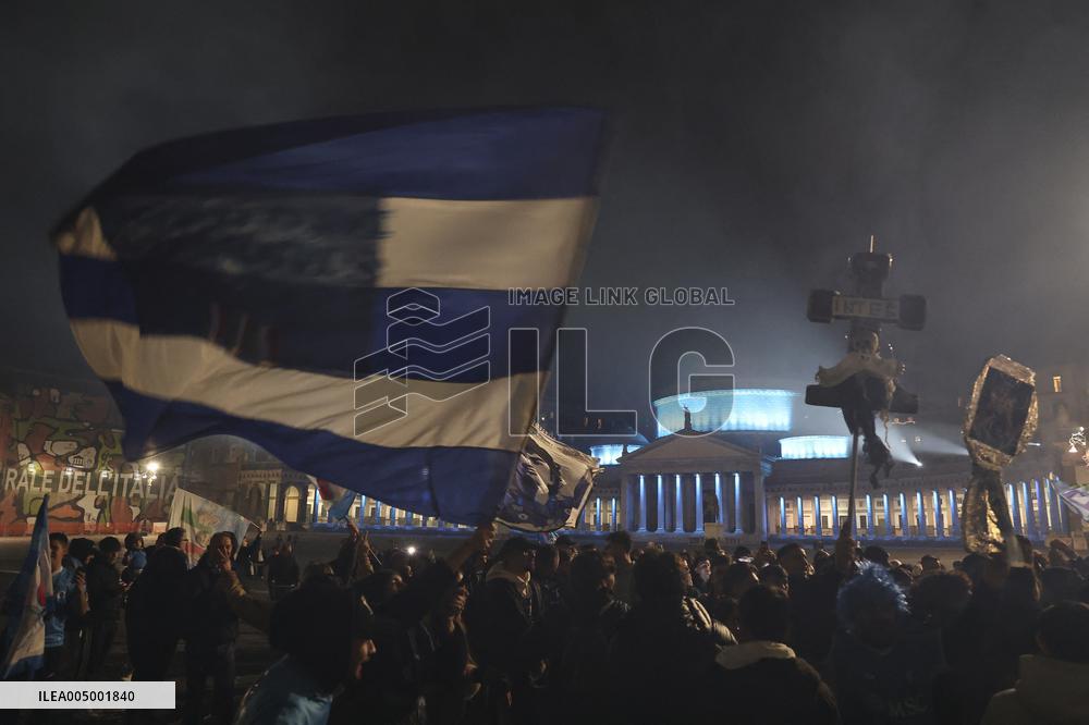 Napoli Fans Celebrate Supercoppa Italiana Victory In Napoli - Italy