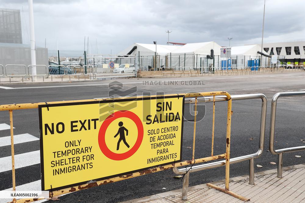 Space Set Up For Migrants Reception In Palma - Spain