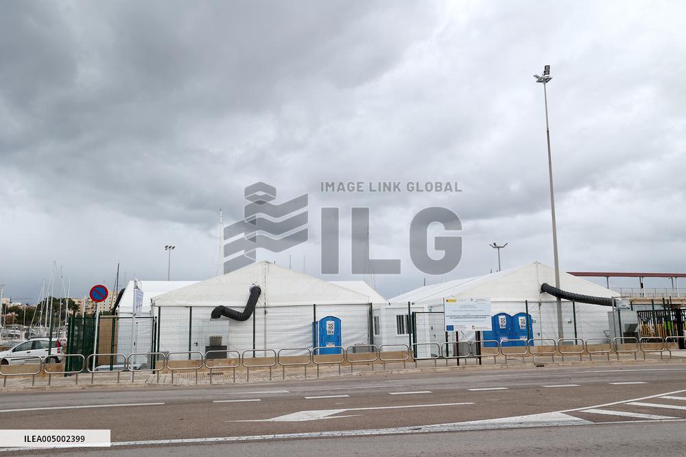 Space Set Up For Migrants Reception In Palma - Spain