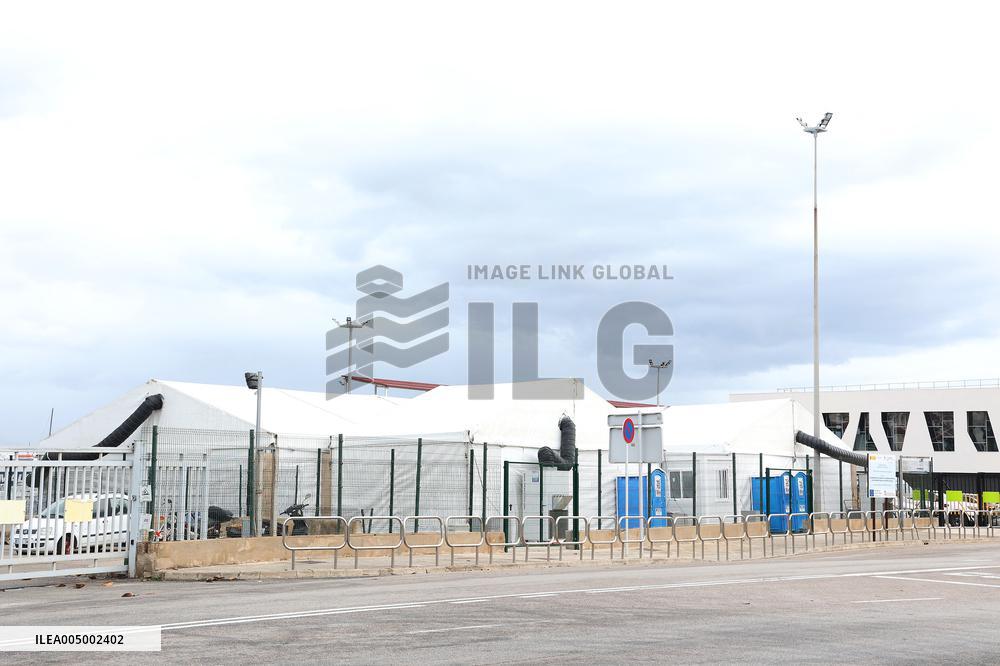 Space Set Up For Migrants Reception In Palma - Spain