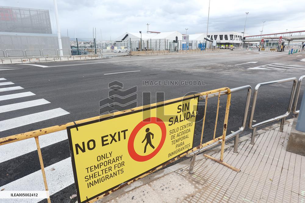 Space Set Up For Migrants Reception In Palma - Spain