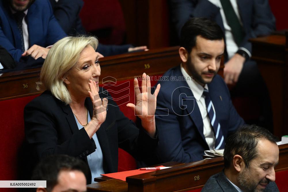 Questions to the government at the National Assembly - Paris