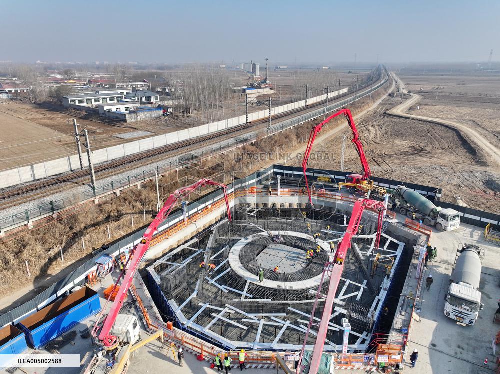 Construction Site of The Shijiazhuang-Xiong'an Intercity Railway - China