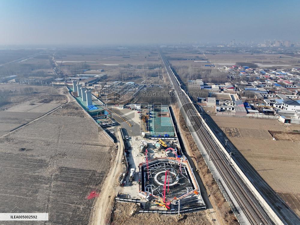 Construction Site of The Shijiazhuang-Xiong'an Intercity Railway - China