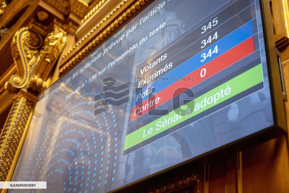 Vote of Special Bill To Budget for 2026 at the French Senate - Paris AJ
