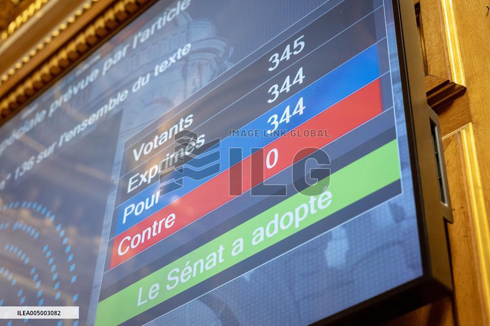 Vote of Special Bill To Budget for 2026 at the French Senate - Paris AJ