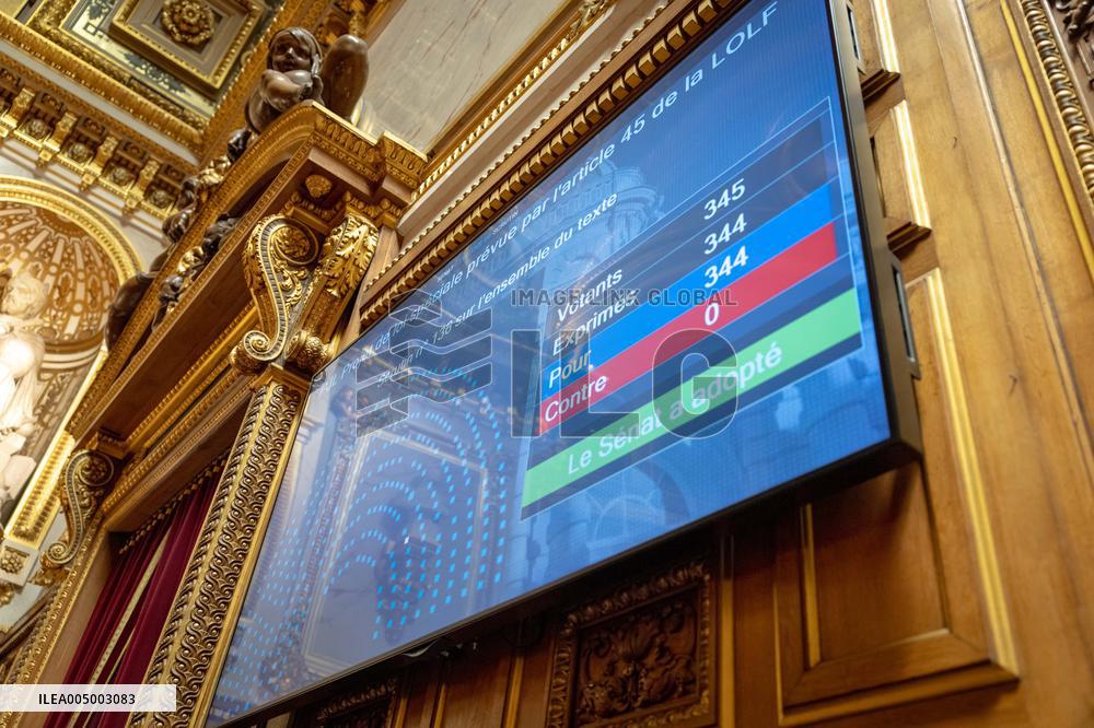 Vote of Special Bill To Budget for 2026 at the French Senate - Paris AJ