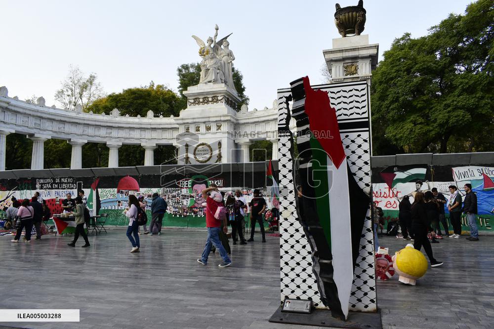 Activists Hold A Protest In Support Palestine - Mexico City
