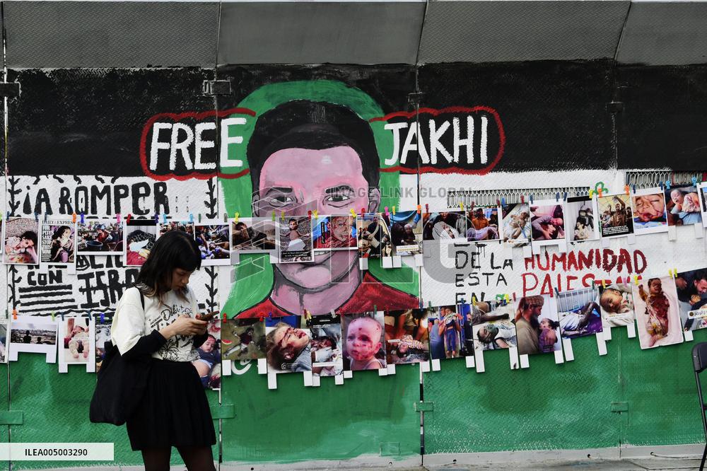 Activists Hold A Protest In Support Palestine - Mexico City