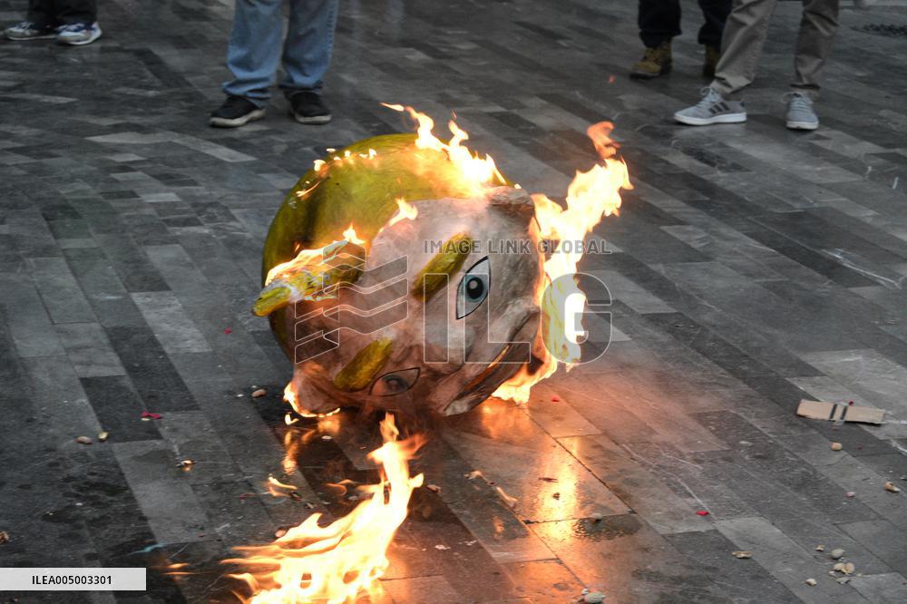 Activists Hold A Protest In Support Palestine - Mexico City