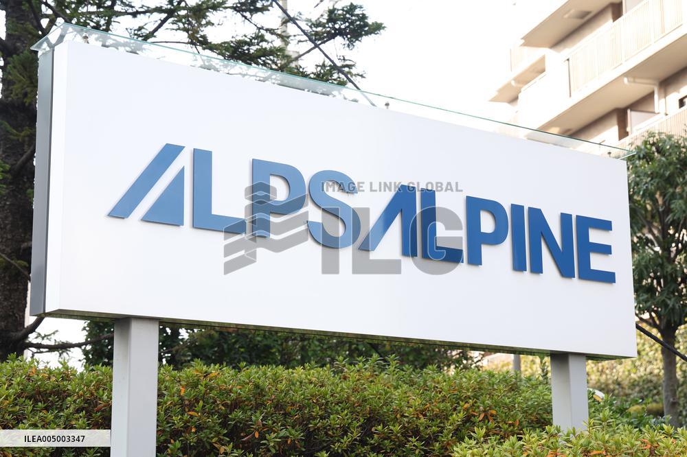 Alps Alpine signboard and logo