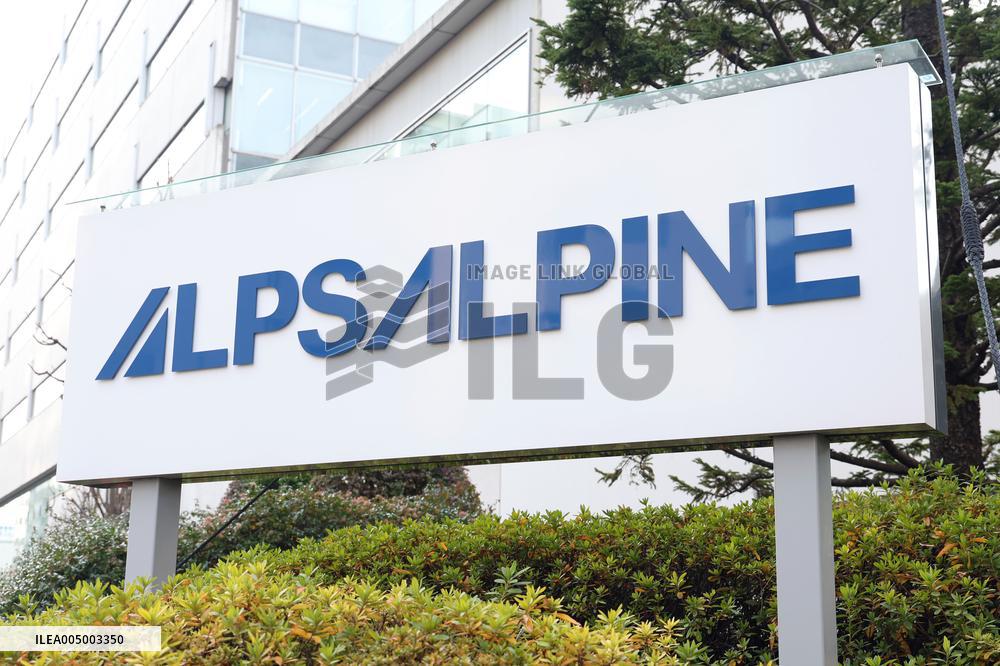 Alps Alpine signboard and logo