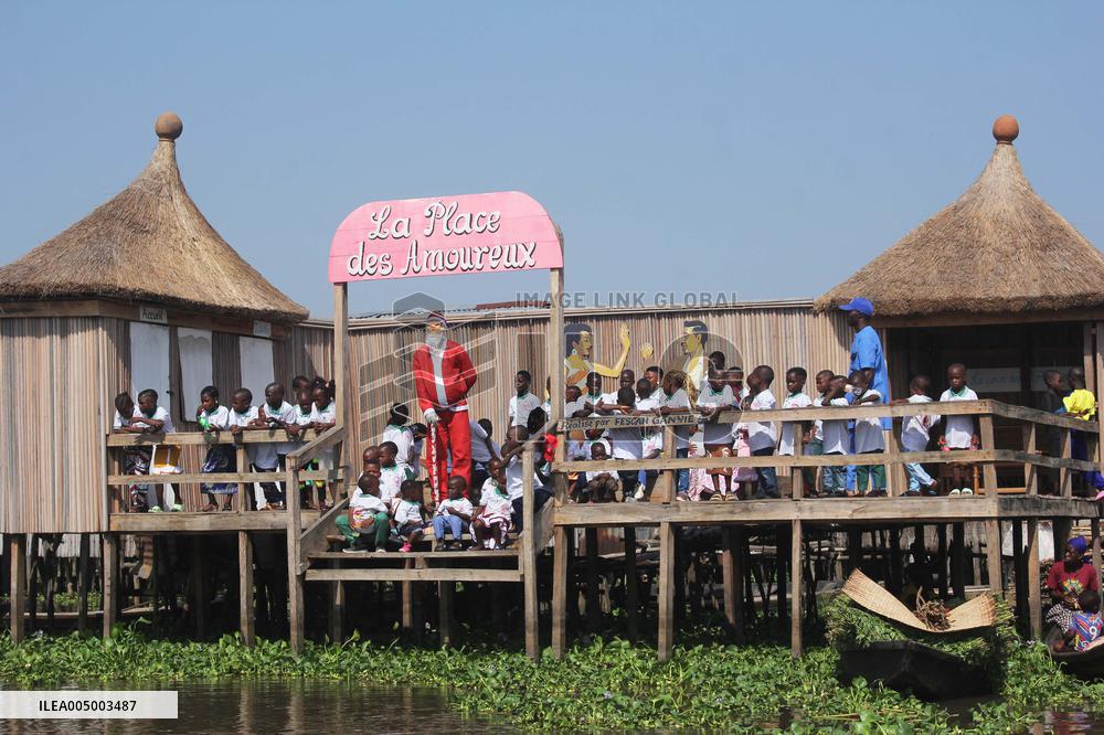 Santa Claus Meets Children in Villages - Benin