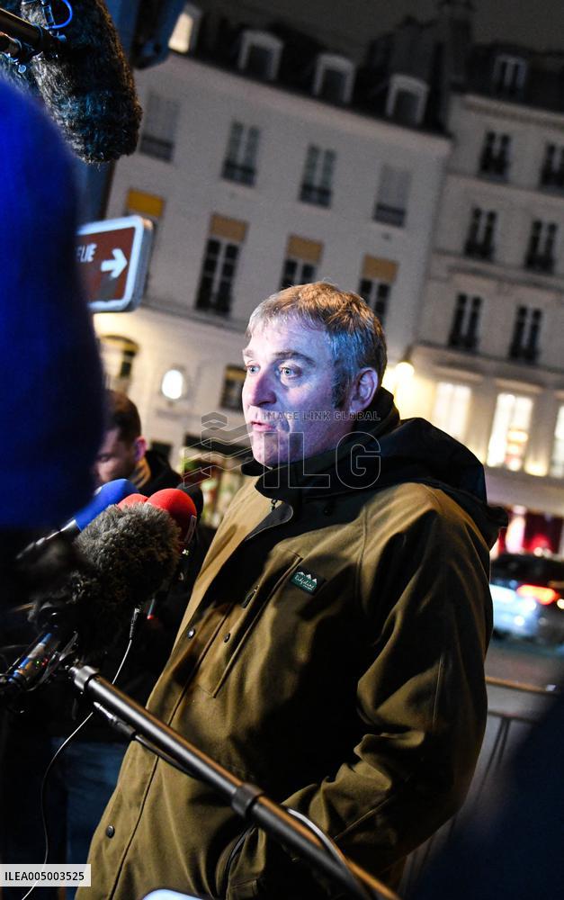 Press Conference by Agricultural Representatives After Meeting with The French President - Paris