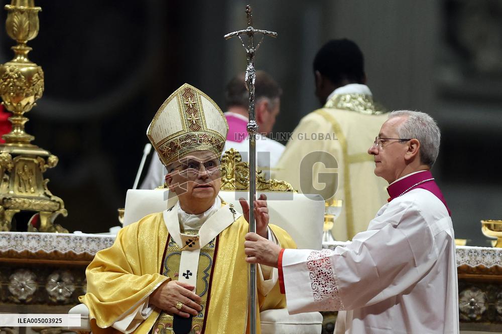 Pope Leo XIV presides over the Christmas Eve Mass