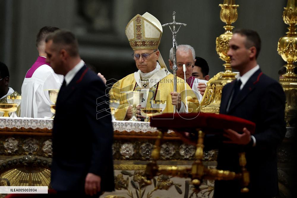 Pope Leo XIV presides over the Christmas Eve Mass