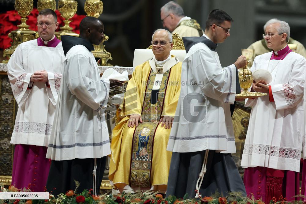 Pope Leo XIV presides over the Christmas Eve Mass
