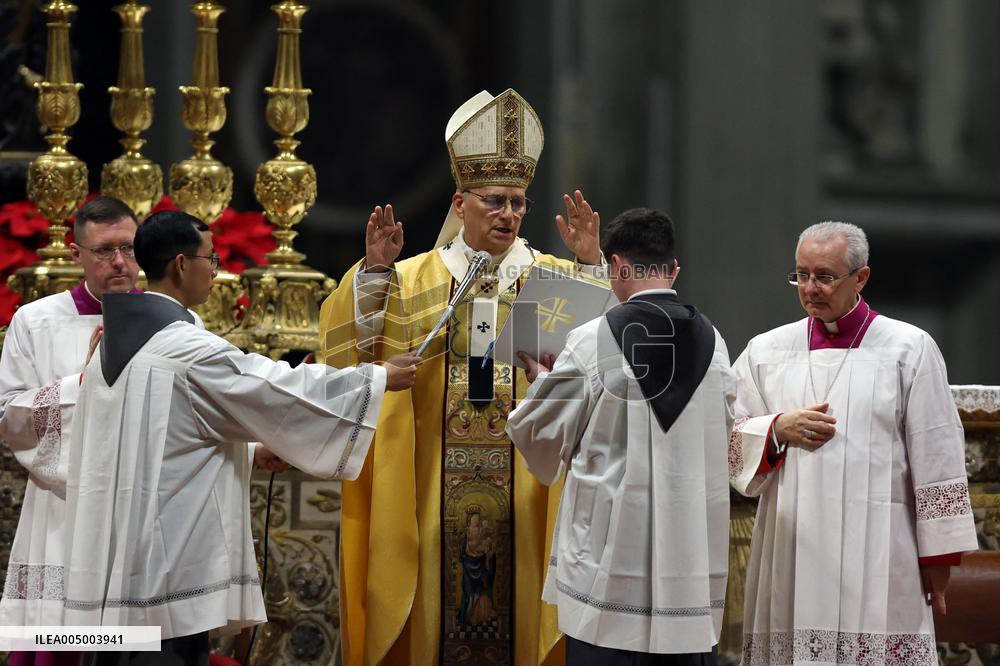 Pope Leo XIV presides over the Christmas Eve Mass