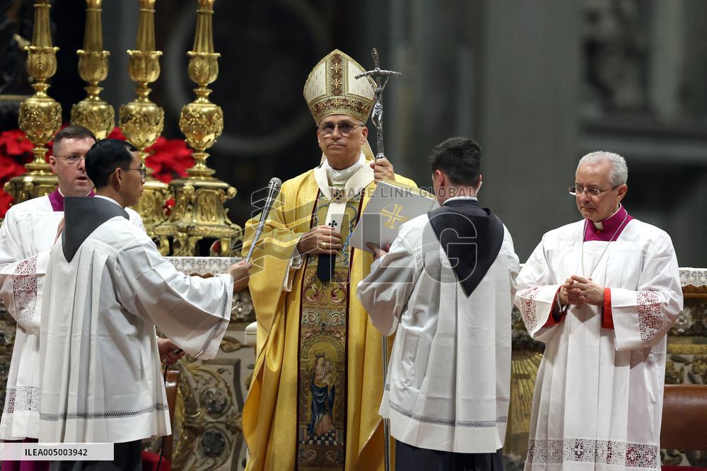 Pope Leo XIV presides over the Christmas Eve Mass