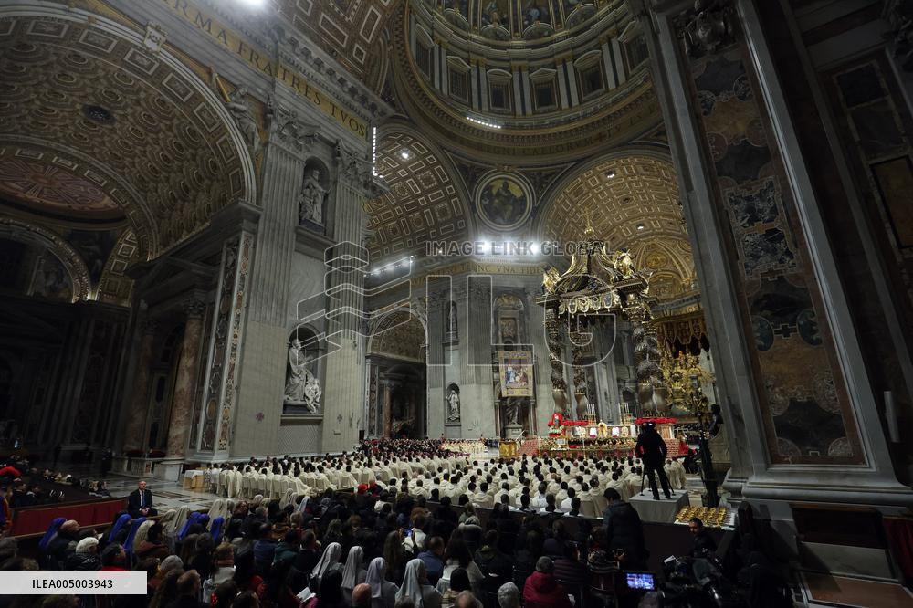 Pope Leo XIV presides over the Christmas Eve Mass
