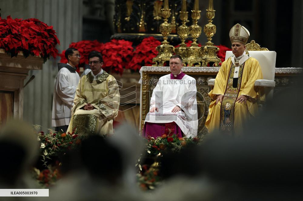 Pope Leo XIV presides over the Christmas Eve Mass