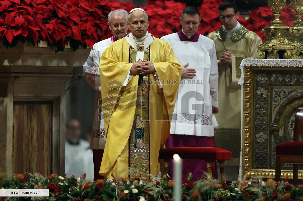 Pope Leo XIV presides over the Christmas Eve Mass