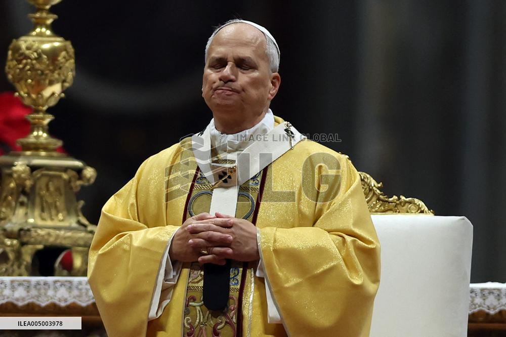Pope Leo XIV presides over the Christmas Eve Mass