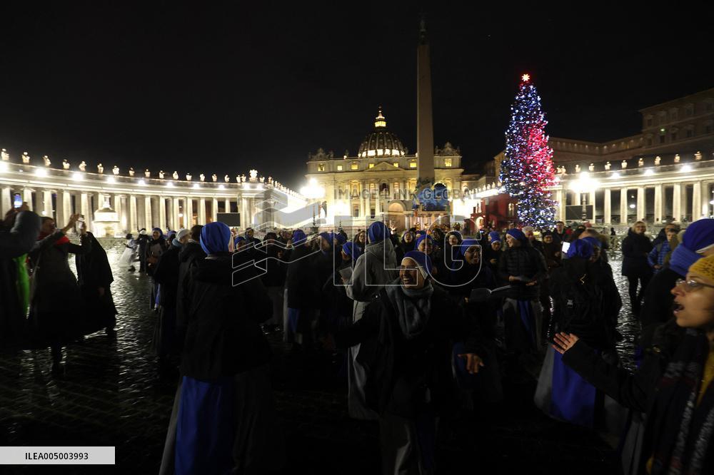 Pope Leo XIV presides over the Christmas Eve Mass