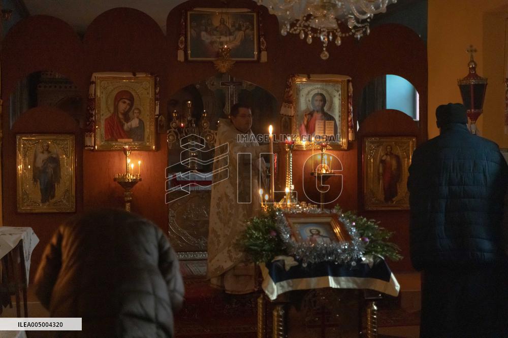 Military Chaplain Holds Christmas Service near the Frontline in Kharkiv Region - Ukraine