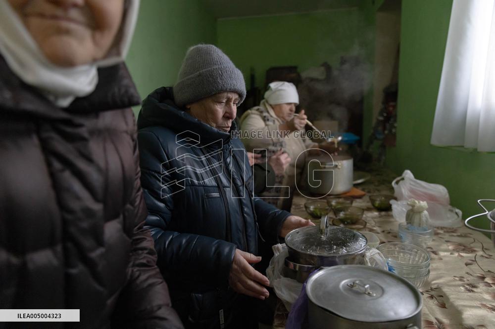 Military Chaplain Holds Christmas Service near the Frontline in Kharkiv Region - Ukraine