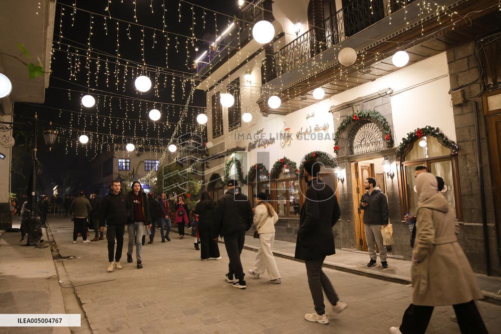 Festive Atmosphere on Christmas Eve in Syria - Damascus