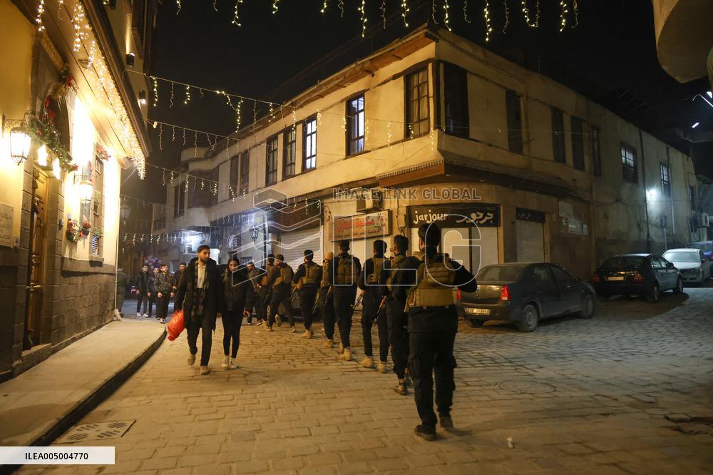 Festive Atmosphere on Christmas Eve in Syria - Damascus