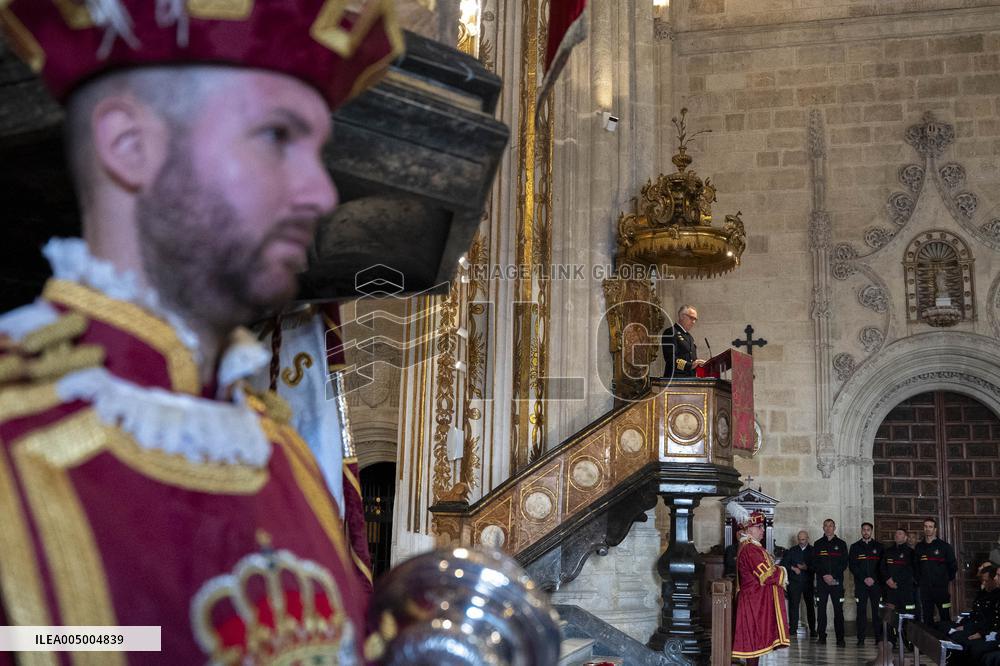 Celebration of Día del Pendón In Almeria - Spain
