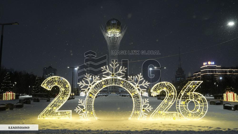 New Year Decorations in Astana - Kazakhstan
