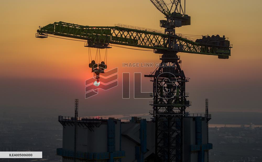 Zhangjinggao Yangtze River Bridge Construction