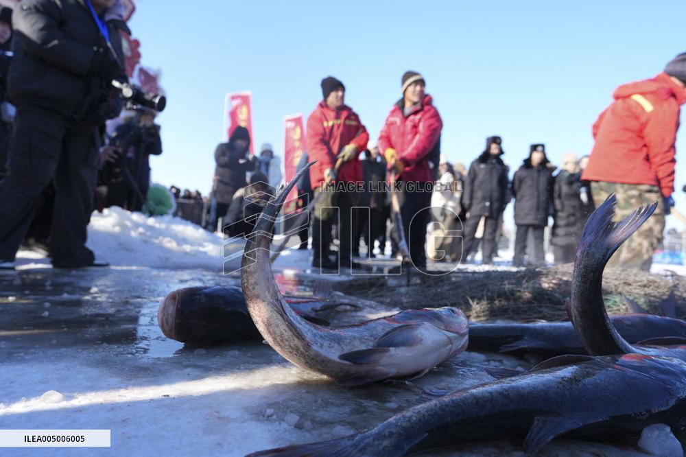 Nadam Fair Featuring Winter Fishing - China