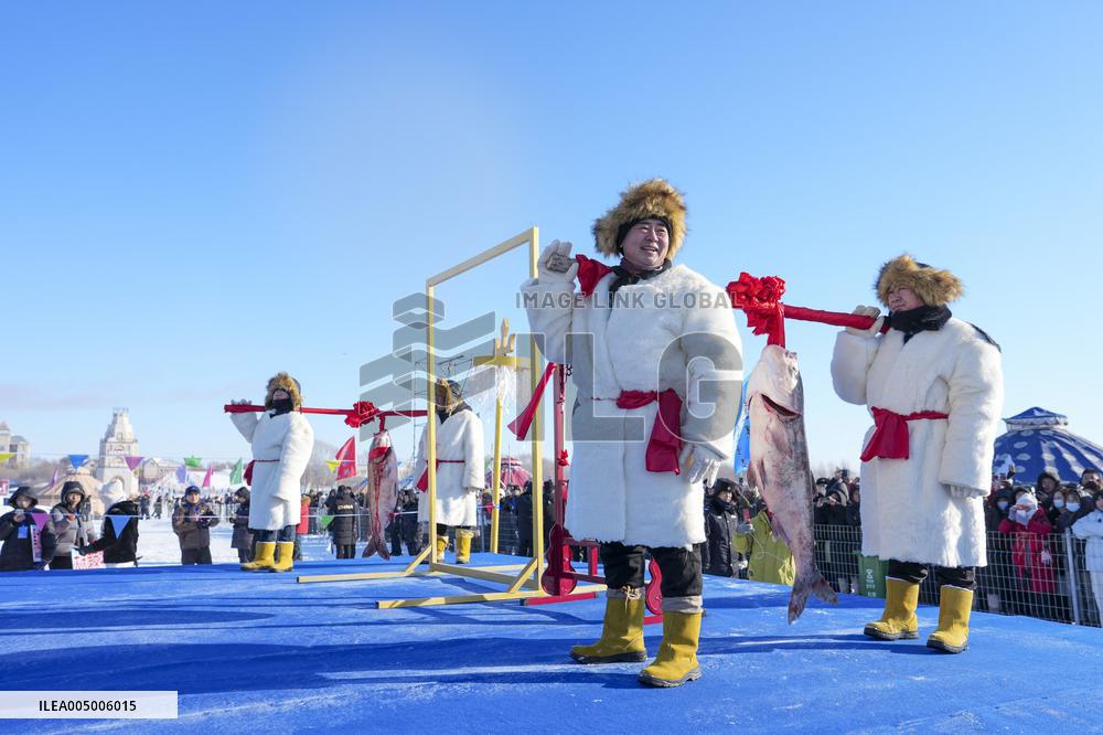 Nadam Fair Featuring Winter Fishing - China