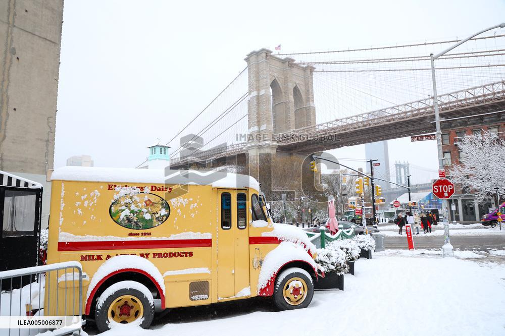 Winter Storm with Snow in New York