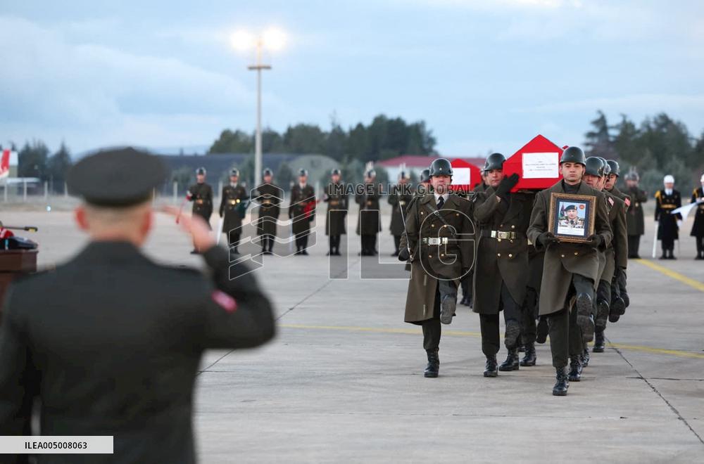 Farewell Ceremony For Libya's Top Military Chief Killed In Plane Crash -Turkey