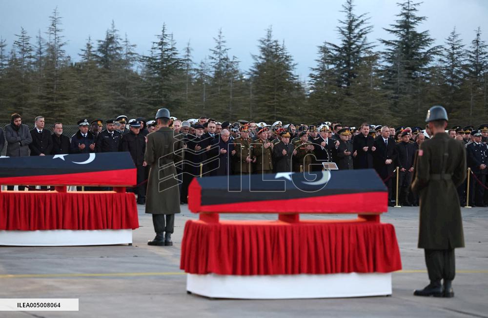 Farewell Ceremony For Libya's Top Military Chief Killed In Plane Crash -Turkey